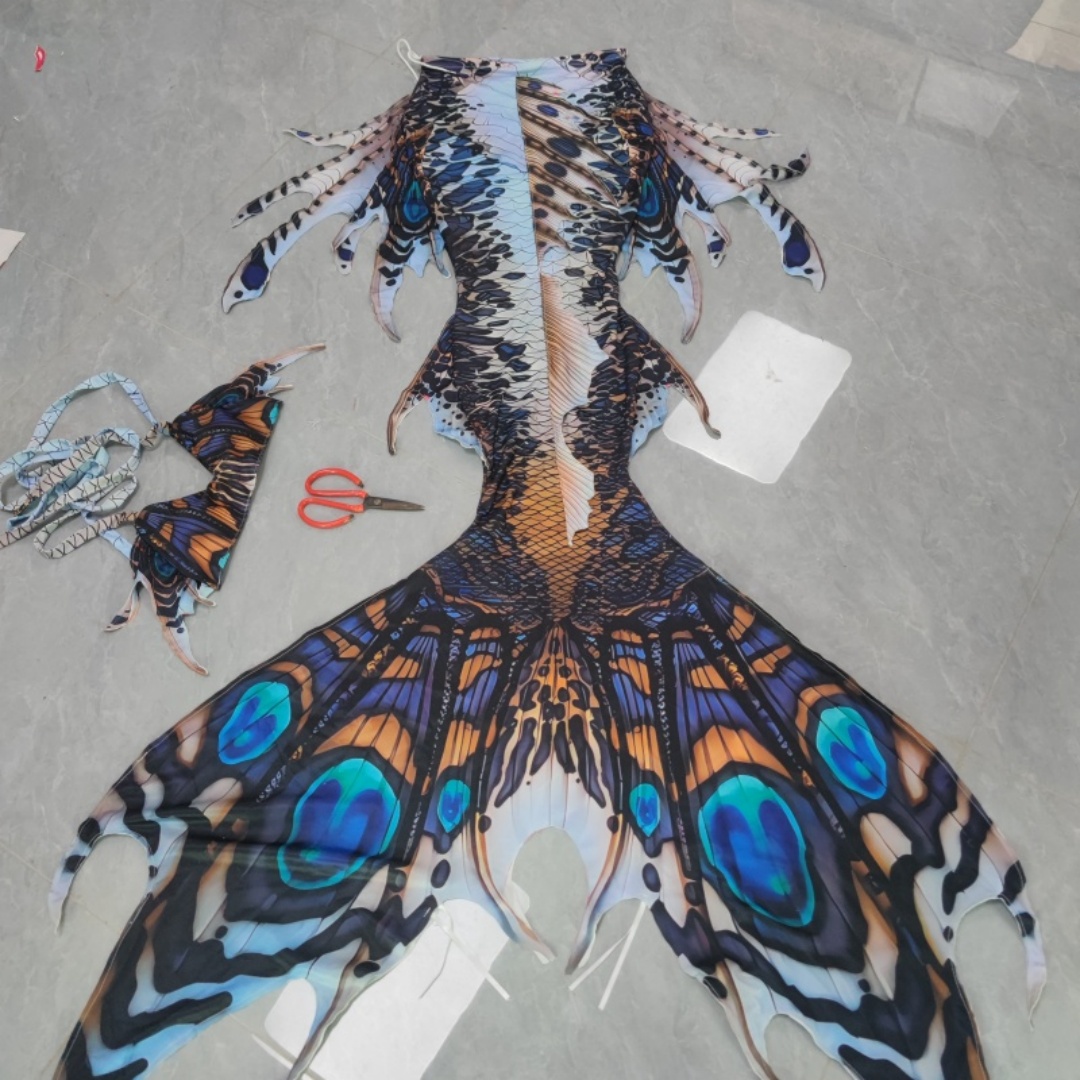 Aquarium & Marine Museum Ums - New Original Multi-Color Mermaid Tail Swimsuit,
