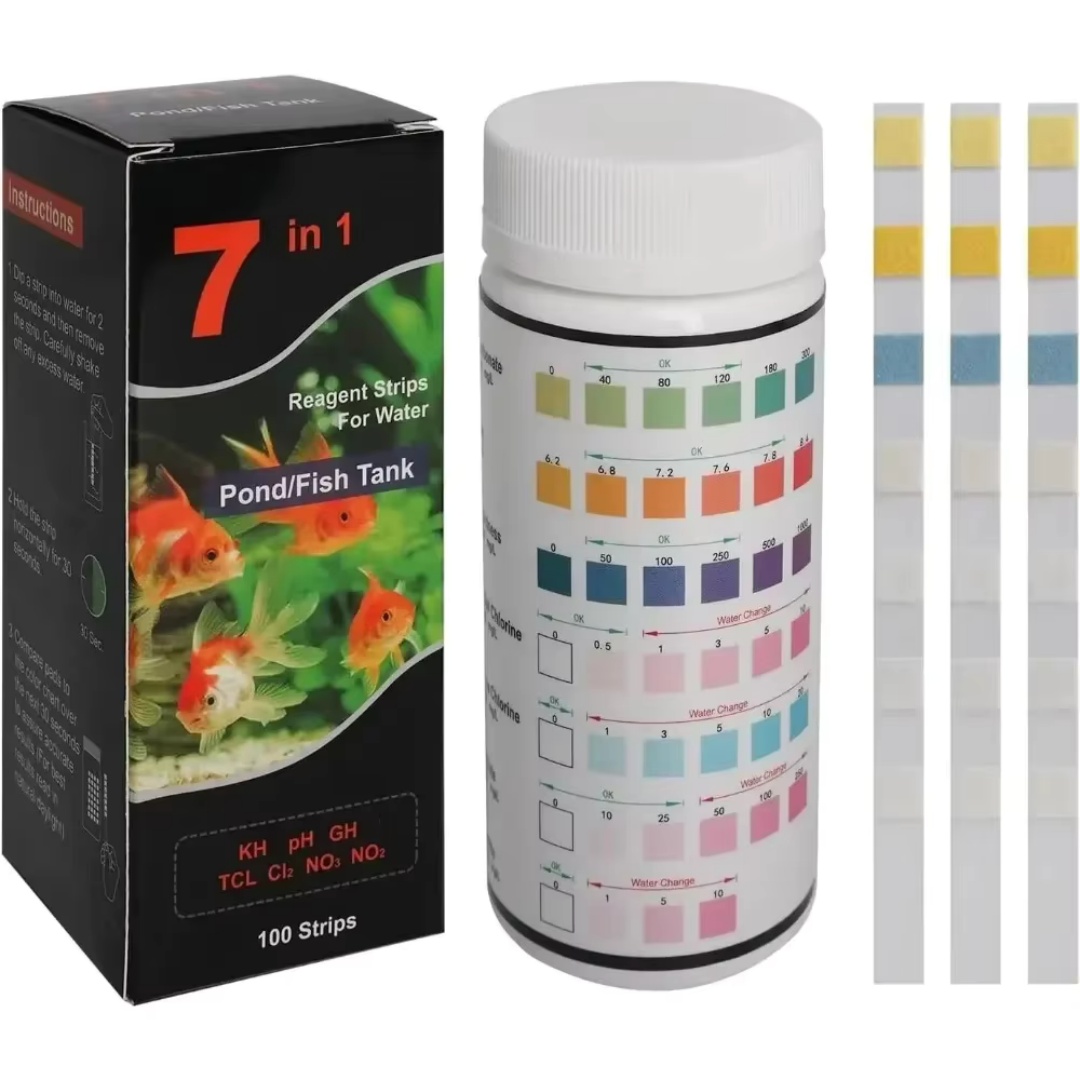 Marine Aquarium Water Test Kit - 7-in-1 Aquarium Freshwater pH Test Strips
