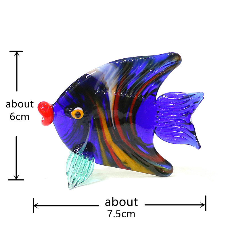 Murano Glass Sea Fish Mini Fig - Aquarium Marine Color ulasan dan harga