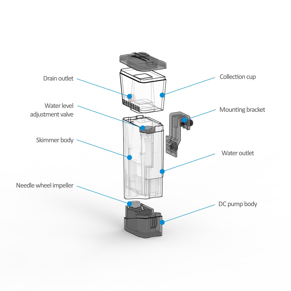 Internal Nano Skimmer Mini Q 1 - Marine Aquarium Protein Skimmer ulasan dan harga