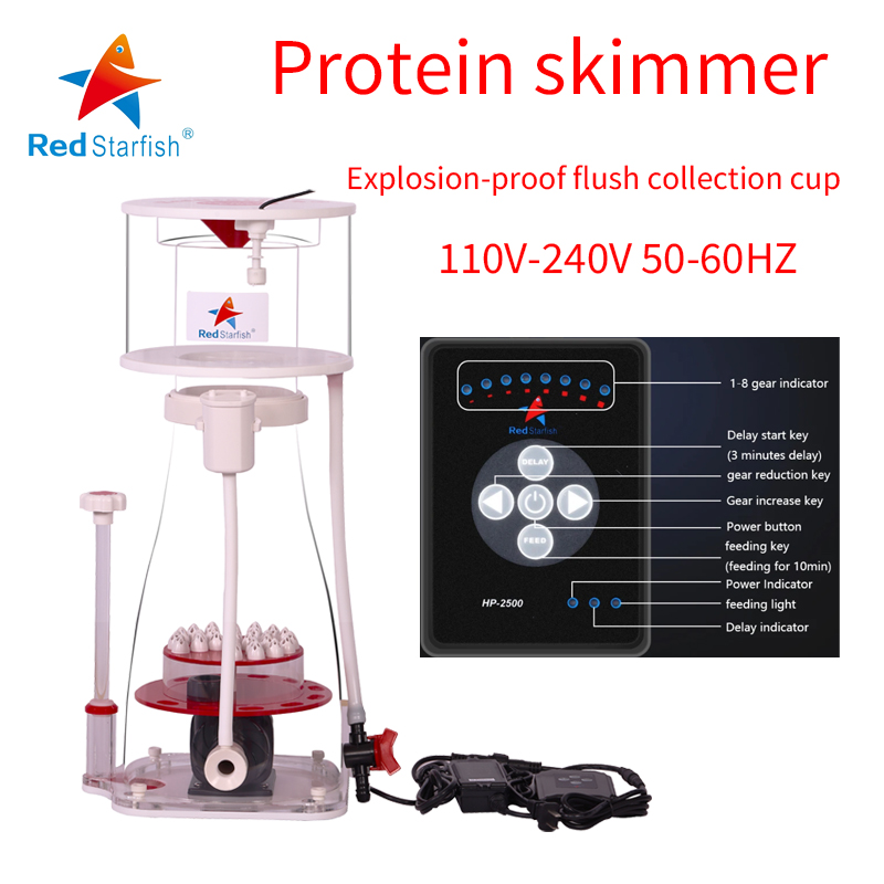 110-240V Red Starfish  Aquariu - Marine Aquarium Protein Skimmer ulasan dan harga
