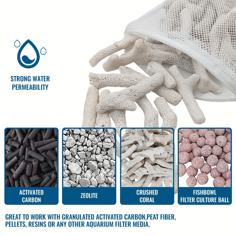 Reusable Zipper Filter Media B - Marine Aquarium Protein Skimmer ulasan dan harga