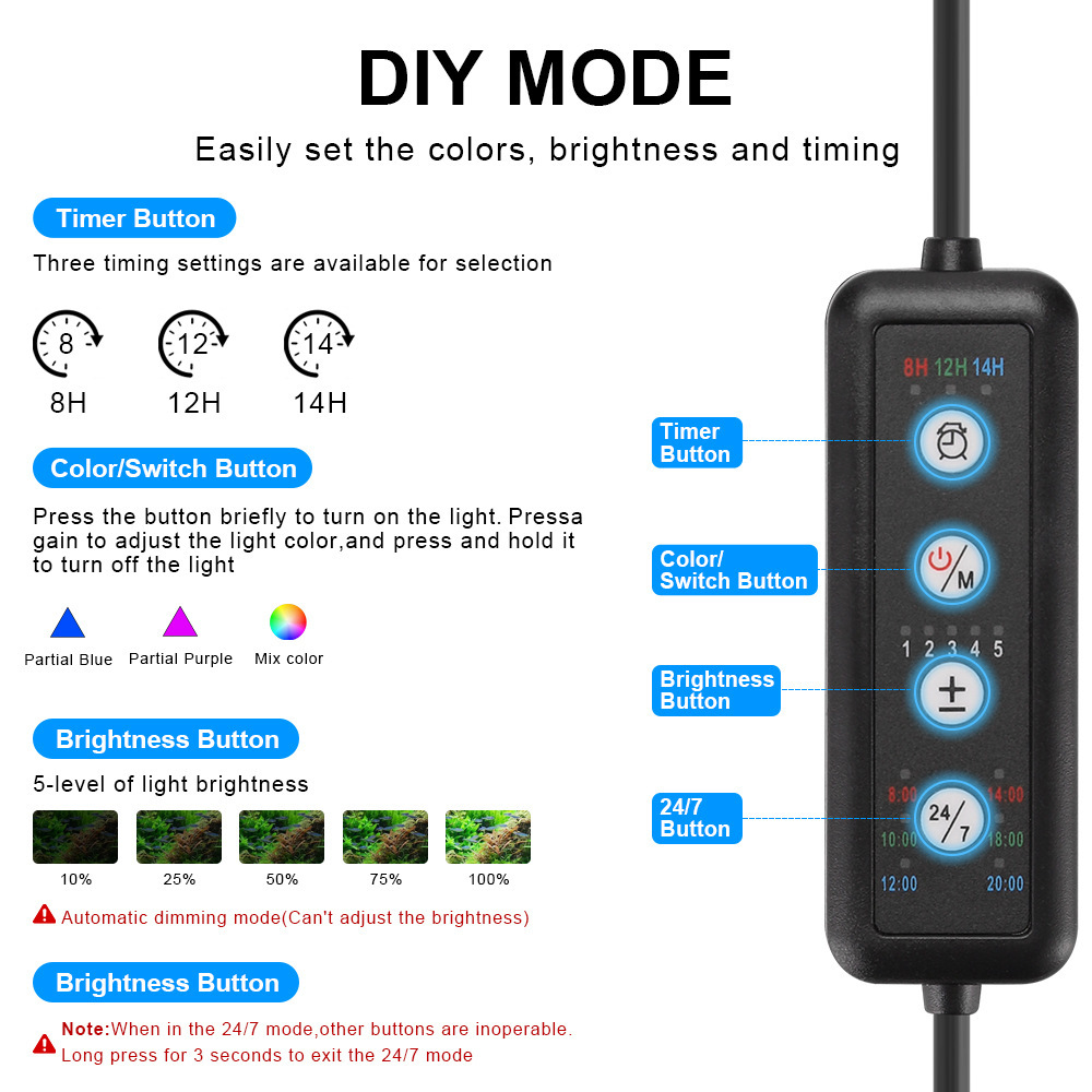 LED Aquarium Light Full Spectr - Marine Aquarium Led Lights ulasan dan harga